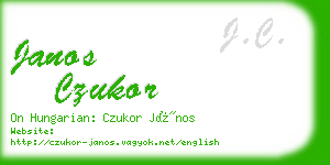 janos czukor business card